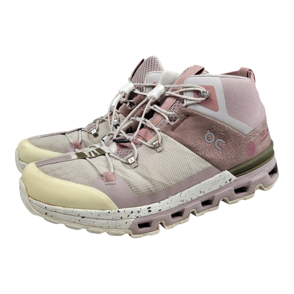 ON Cloud Cloudtrax Hiking Boots Shoes Rose Ivory Women’s Size 9.5 - Picture 2 of 14